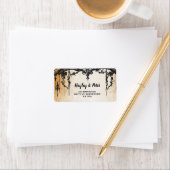 Stickers Étiquette de adresse rustique cadre gothi (En situation)