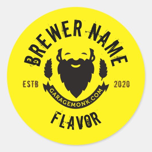 Stickers Étiquette de bières personnalisés (Devant)