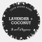 Stickers Étiquette de bougie noir (Devant)