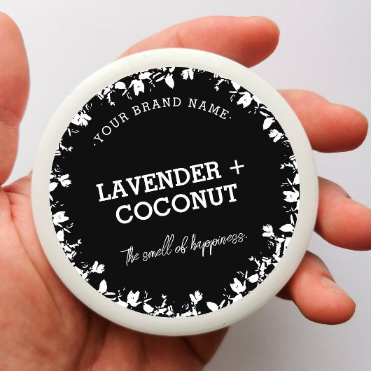 Stickers Étiquette de bougie noir