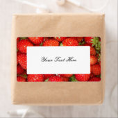 stickers étiquette de confiture de fraises (En situation)