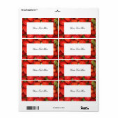 stickers étiquette de confiture de fraises (Feuille entière)