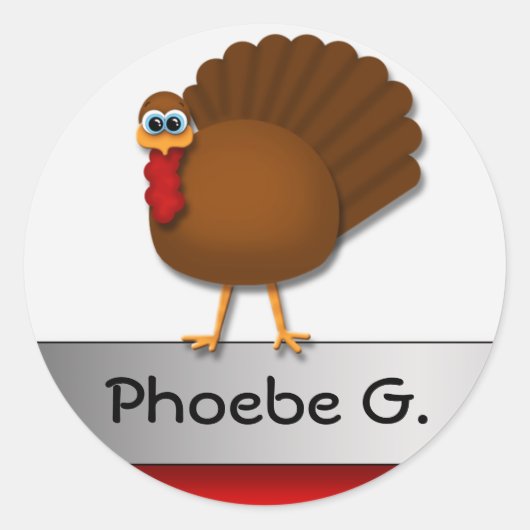 Stickers Étiquette de cuisine Thanksgiving (Devant)