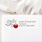 Stickers Étiquette de la carte de Noël Ornement de (En situation)