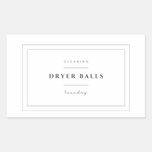 Stickers Étiquette de lavage de balle sèche (Devant)