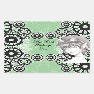 Stickers Étiquette de livre Steampunk Pixie