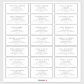 Stickers Étiquette de messagerie pour Mariages pré (Feuille)