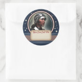 Stickers étiquette de nom de femme future rétro (Sac)