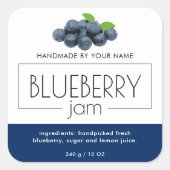 Stickers Étiquette de produit de confiture de bleu (Devant)