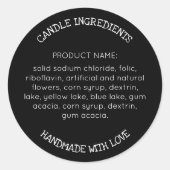 Stickers Étiquette de produit pour ingrédients sim (Devant)