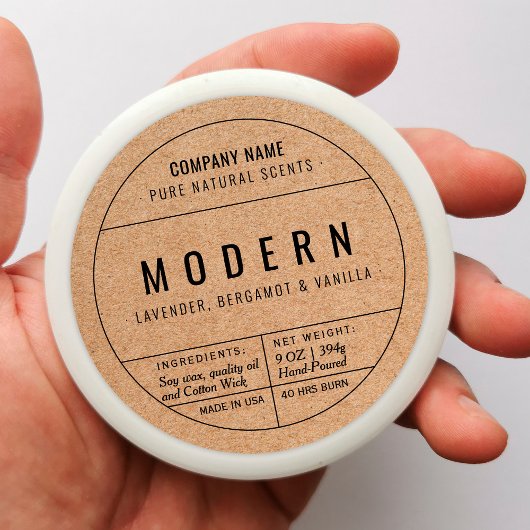 Stickers Étiquette de produits de bougie faits mai