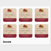 Stickers Étiquette de produits de confiture de fra (Feuille)