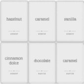 Stickers Étiquette de sirop de café transparent 2x (Devant)