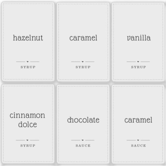 Stickers Étiquette de sirop de café transparent 2x (Devant)