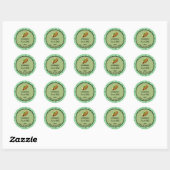 Stickers Étiquette En vichy doux vert modifiable (Feuille)