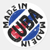 Stickers Étiquette Fabriqué À Cuba (Devant)