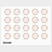 Stickers Étiquette Floral Mariage Names (Feuille)
