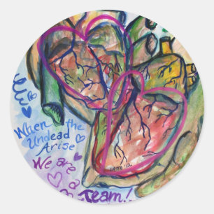 Stickers Étiquette Personnalisé Poème D'Amour Zomb