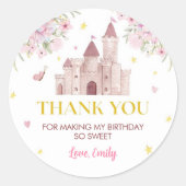 Stickers Étiquette Pink Gold Floral (Devant)