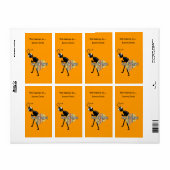 Stickers étiquette Plaques de livres dans les pant (Feuille entière)