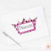 Stickers Étiquette "Princesse" Tiara (Enveloppe)