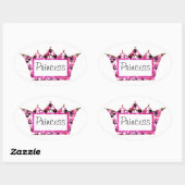 Stickers Étiquette "Princesse" Tiara (Feuille)