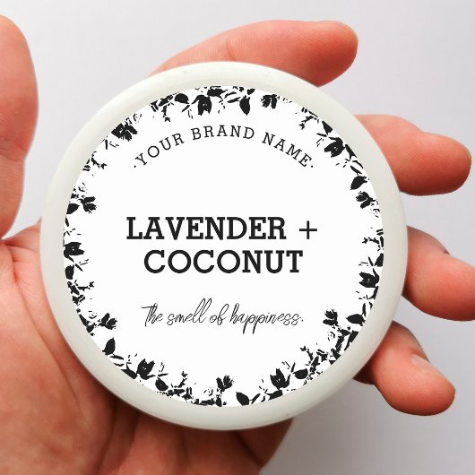 Stickers Étiquette produit bougie blanc