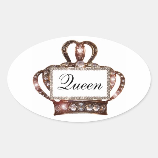 Stickers Étiquette "Queen" Tiara (Devant)