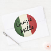 Stickers Étiquette rond italien Grazie Mille (Enveloppe)