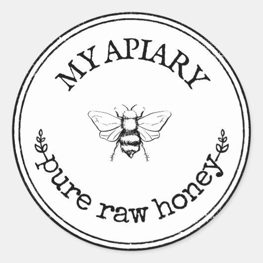 Stickers Étiquette ronds de la ferme Bumblebebebe  (Devant)