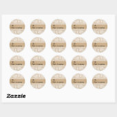 Stickers Étiquette Rustique Dentelle Personnalisée (Feuille)