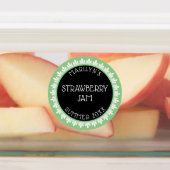 Stickers Étiquette Sage Green, Black and White Can (Apposé)