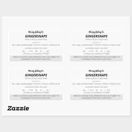 Stickers Étiquette Simple Cottage Law (Feuille)