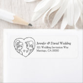 Stickers Étiquettes auto-adhésifs mariages (En situation)