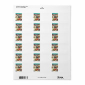 Stickers Étiquettes autoadhésifs de Noël (Feuille entière)