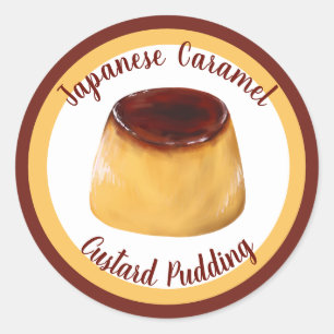 Stickers Étiquettes Caramel Custard