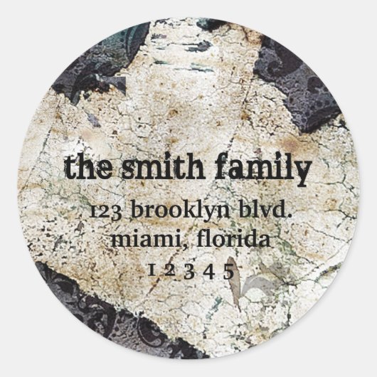 Stickers Étiquettes de adresse usés classiques (Devant)