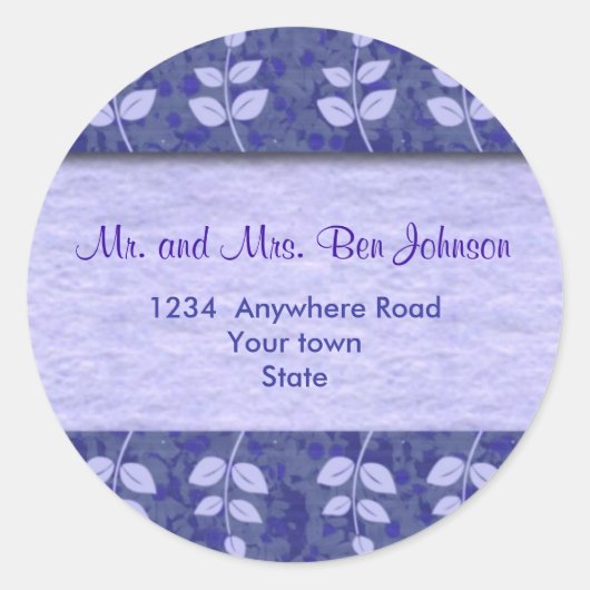 Stickers Étiquettes de adresse violets (Devant)