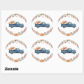 Stickers Étiquettes de Baby shower d'automne petit (Feuille)
