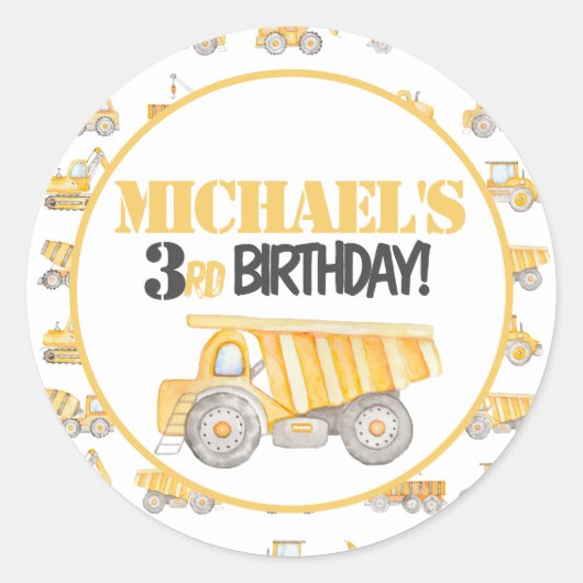 Stickers Étiquettes de la partie Camion de constru (Devant)