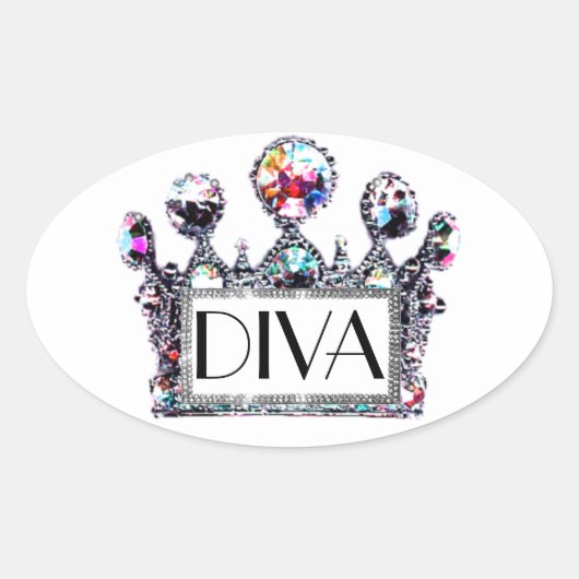 Stickers Étiquettes Diva Tiara (Devant)