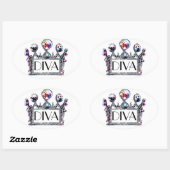 Stickers Étiquettes Diva Tiara (Feuille)