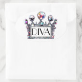 Stickers Étiquettes Diva Tiara (Sac)
