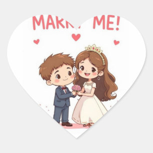 Stickers & Étiquettes Épousez-moi