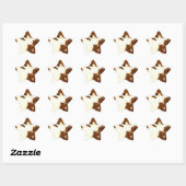 Stickers Étoile d'impression de cowhide (Feuille)