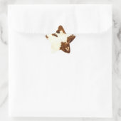 Stickers Étoile d'impression de cowhide (Sac)