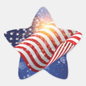 Stickers étoile drapeau patriotique (Devant)