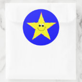 Stickers étoile jaune souriant (Sac)