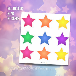 Stickers étoile multicolore