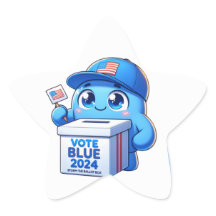 Stickers Étoile Présidentielle Bleu 2024